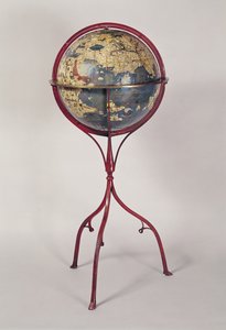 Terrestrische globe, toont de Indische Oceaan, gemaakt in Neurenberg, 1492